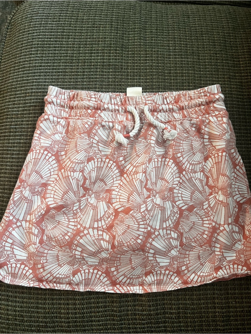 OshKosh B'gosh Coral Shell-Print Drawstring Skort